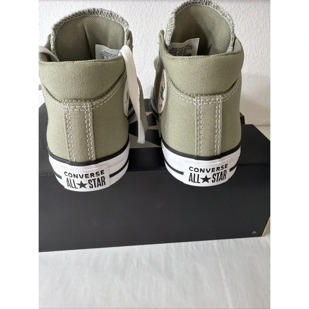 Converse Women's 9 Chuck Taylor Madison Mid Top Padded Sneakers New Sage Green